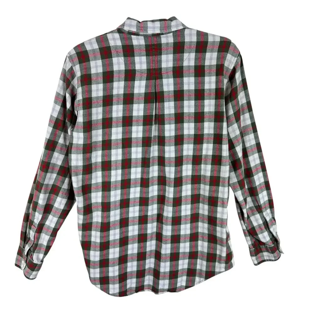 Abercrombie &‎ Fitch Vtg 90s Cotton Preppy Flannel Long Sleeve Button Up Mens S